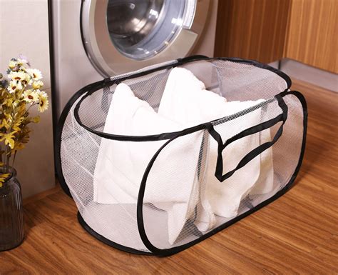 Collapsible Mesh Laundry Hampers, Estorager 3 Compartment Pop Up Sorter Baskets | eBay