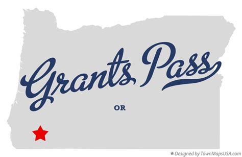 Map of Grants Pass, OR, Oregon