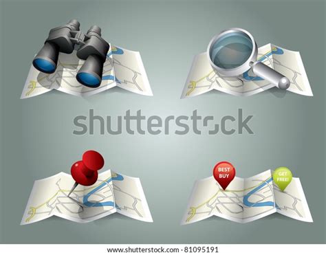 Vector Folding Map Stock Vector (Royalty Free) 81095191 | Shutterstock