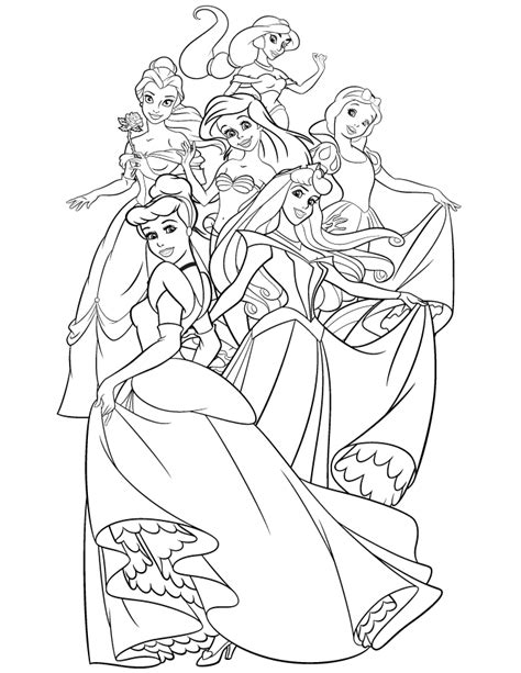 Free Printable Disney Princesses Coloring Pages