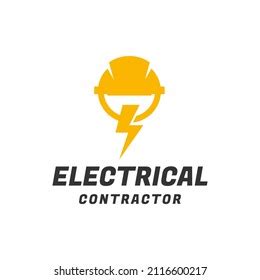 Electrical Contractor Logo Design Vector Lightning Stock Vector ...