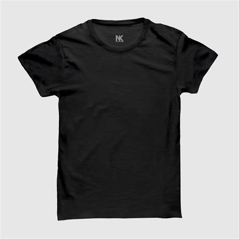 Black Plain T-shirt | Black Solid T-shirts | nikfashions