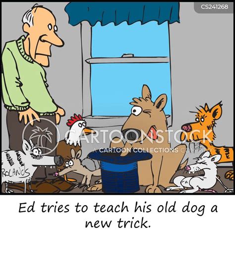 You Can't Teach An Old Dog New Tricks Cartoons and Comics - funny pictures from CartoonStock