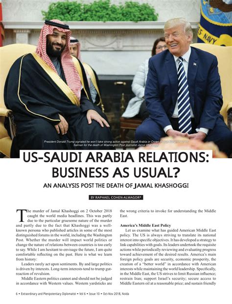 (PDF) US-SAUDI ARABIA RELATIONS: BUSINESS AS USUAL?