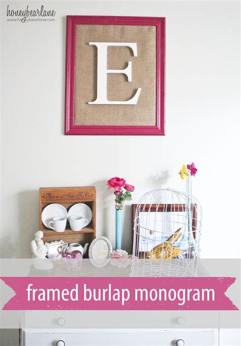 Framed Burlap Monogram