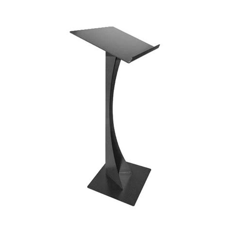 Black Metal Lectern | Floor Standing curved modern shape