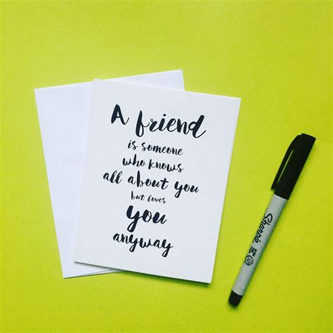 Friendship Greeting Card Card for Best Friend Best Friend