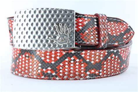 Pin on Genuine exotic leather golf belts