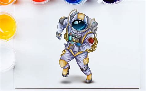 How to Draw an Astronaut - Create a Realistic Astronaut Drawing