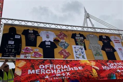 Ed Sheeran 2022 Mathematics tour merchandise prices for t-shirts ...