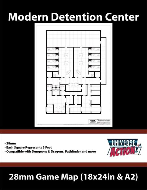 Detention Center Map (Squares = 5 Feet) - Universe of Action, LLC ...