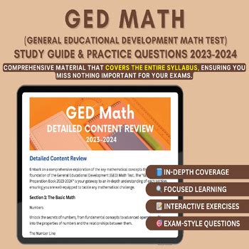 GED Math Prep Book 2023-2024: Comprehensive Study Guide for Success