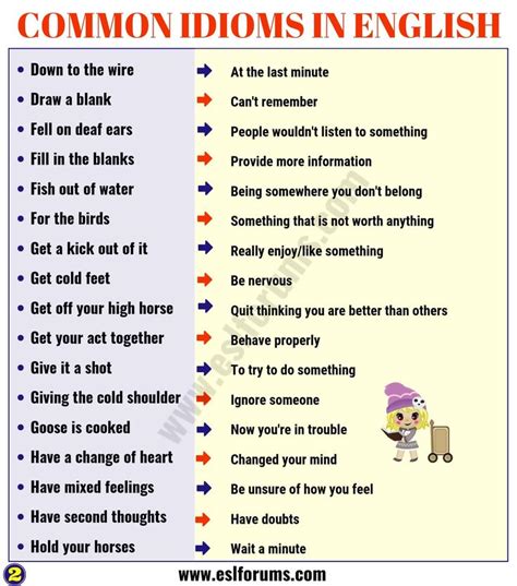 Top 60 Interesting Idioms for Kids with their Meaning! - ESL Forums ...