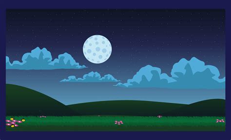 Cartoon night scene 15267767 Vector Art at Vecteezy