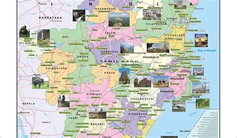 Welcome to Tamilnadu: Tourist Map of Tamilnadu