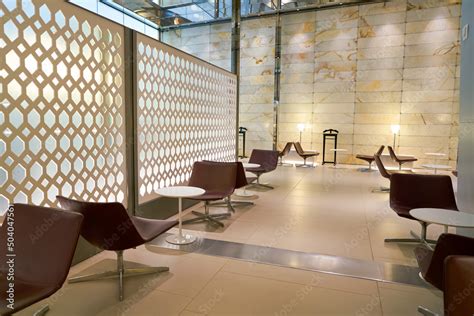 DOHA, QATAR - CIRCA JUNE, 2017: inside a lounge at Hamad International ...