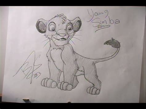 How to draw Young Simba - YouTube