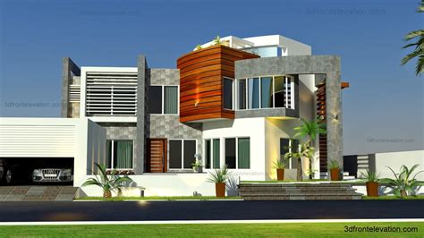 3D Front Elevation.com: Oman Modern Contemporary villa 3D Front Elevation 2015