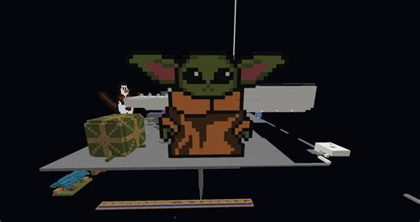 Baby Yoda Pixel Art : r/Minecraft