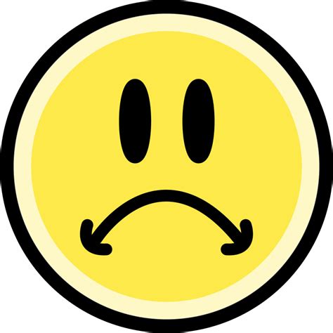 Sad Face Emoticon (Yellow) - Openclipart