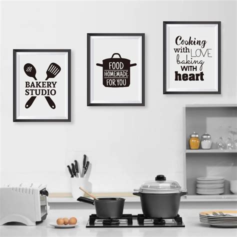 Cooking With Love Kitchen Room Decoration Quote Canvas Art Prints ...