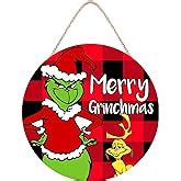 Amazon.com: Christmas Decorations Grinchs Hanging Signs, Christmas Door Decorations, Whoville ...