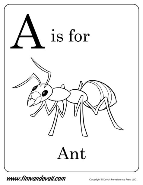 A-is-for-Ant-01 - Tim's Printables