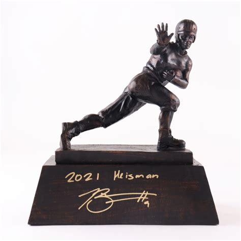 Bryce Young Signed Replica Heisman Trophy Inscribed "2021 Heisman ...