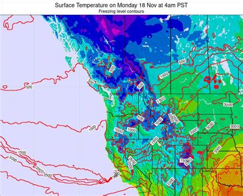 Washington Surface Temperature on Friday 10 May at 11am PDT