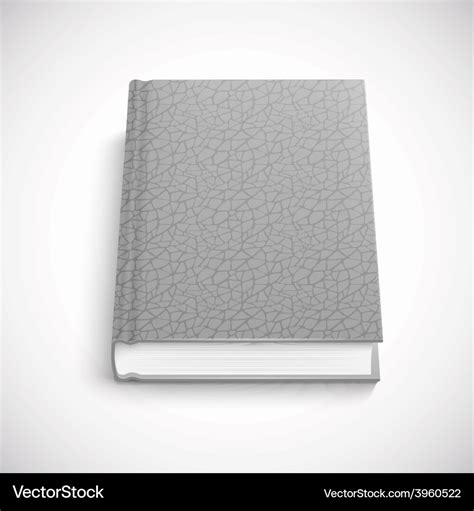 Book template with grey color lather hard cover Vector Image