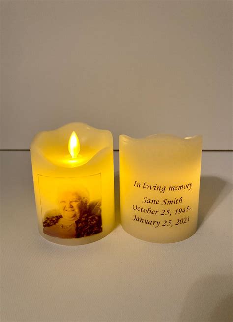 Memorial Candle, Funeral, Gift, Led Flameless, Real Wax, Battery ...