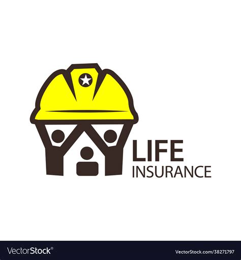 Life insurance logo stock flat design Royalty Free Vector