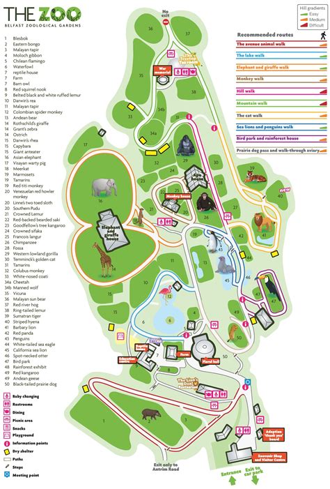 Belfast Zoo map