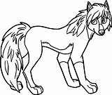 Anime Wolf Girl Coloring Pages At GetColoringscom  Free Printable sketch template