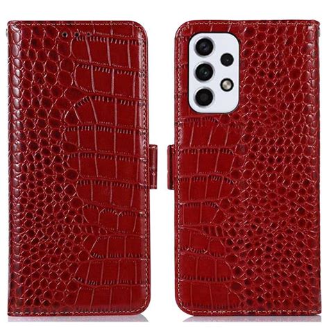 Crocodile Series Samsung Galaxy A33 5G Wallet Leather Case with RFID