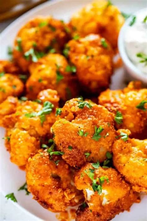 Keto Cauliflower Wings - Air Fryer or Oven - Gluten Free