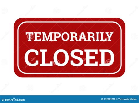 Temporarily Closed Neon Sign On Brick Wall Background. Vector Illustration | CartoonDealer.com ...