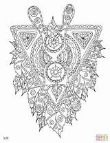 Mythical Creature With Tribal Pattern coloring page  Free Printable sketch template