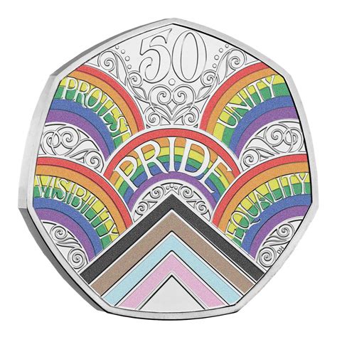 50 Years of Pride 50p Brilliant Uncirculated Coloured Coin Royal Mint