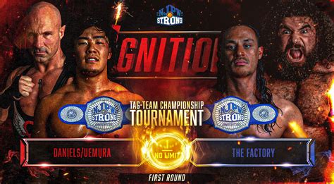 Brackets for the NJPW STRONG Openweight Tag Team Titles Tournament, Matches to Air on Saturday