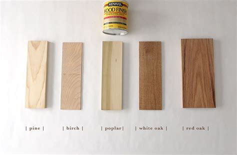 How Six Different Stains Look on Five Popular Types of Wood | Minwax Blog