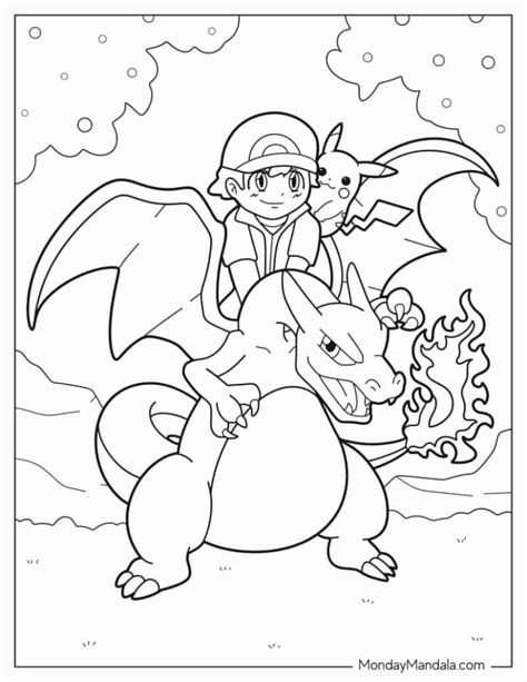 Pokemon X And Y Mega Charizard Coloring Pages