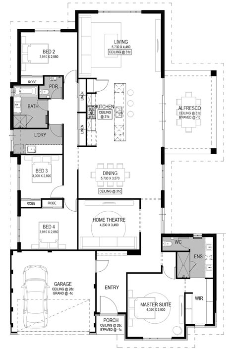 The Cantanzaro Floorplan by National Homes Modular Home Floor Plans, Modern Floor Plans, Home ...