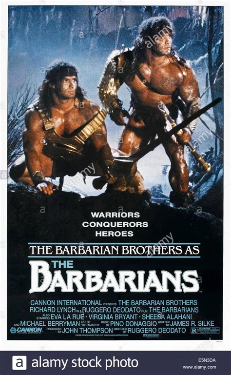 THE BARBARIANS, US poster, from left: David Paul, Peter Paul, 1987 ...