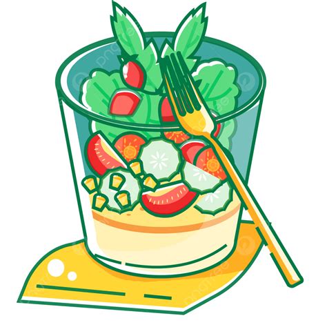 Fruit Salad Clipart Transparent PNG Hd, Fruit Salad Cartoon Png Material, Fruit Salad, Vegetable ...