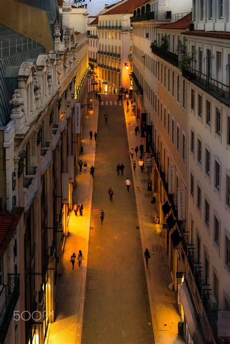 Night street view of Lisbon, Portugal | Lisbon, Street view, Views