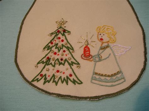 Free Images : Hand embroidered, napkins for bread basket, christmas ...