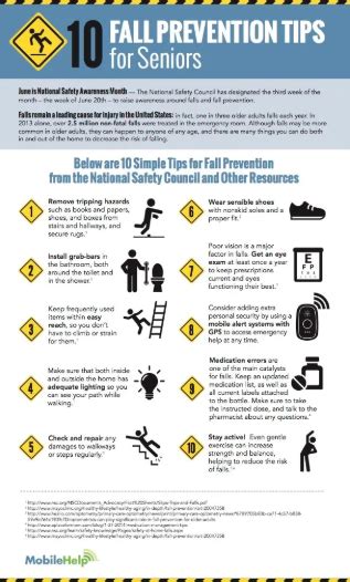 Tips and Infographic for Fall Prevention