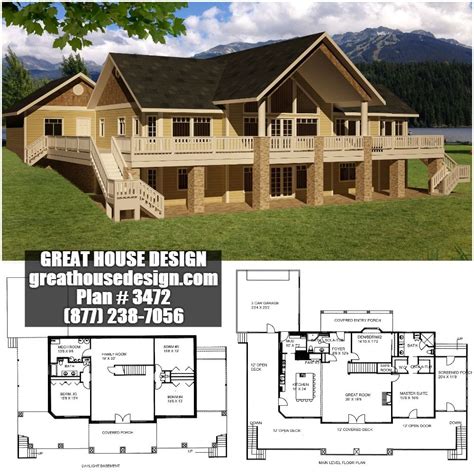 Home Plan - Great House Design | House design, House plans, Mountain house plans