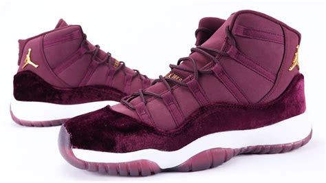 Air jordan 11 Heiress Red Velvet Night Maroon Review + On Feet - YouTube